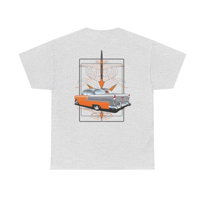 Classic Car Unisex Tee - Orange 55 Chevy with Pinstriping Design - Image 6