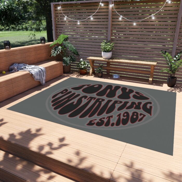 Tonys pinstriping Logo Outdoor Rug - Image 15