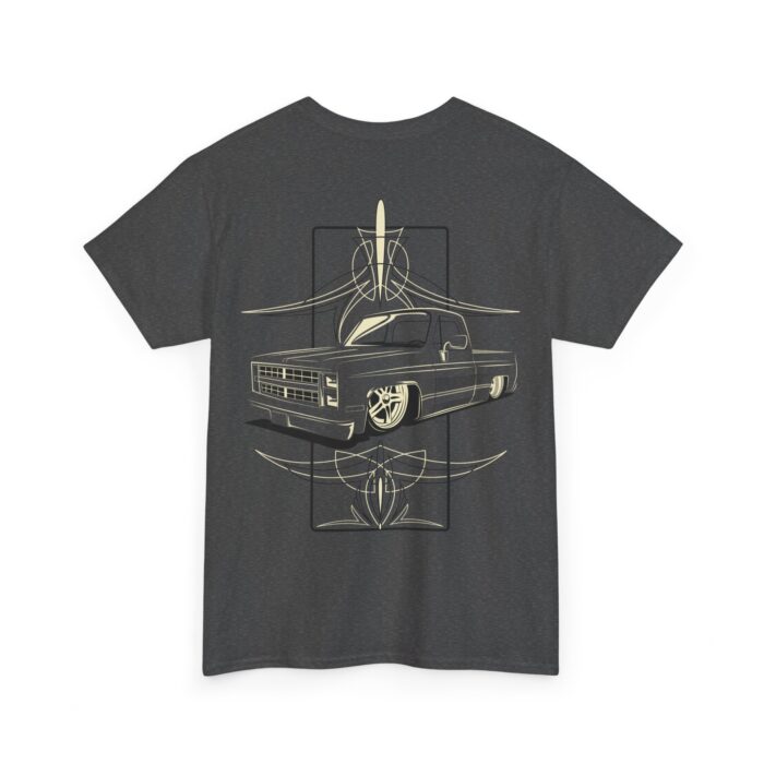 Square Body C10 truck with pinstriping - Unisex Heavy Cotton Tee men's womans gift - Image 12