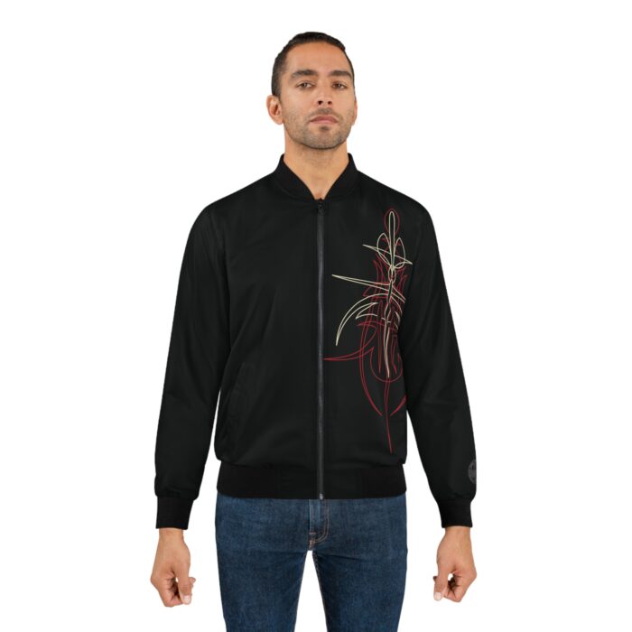 Rat Rod with pinstriping Men's Bomber Jacket (AOP) - Image 3