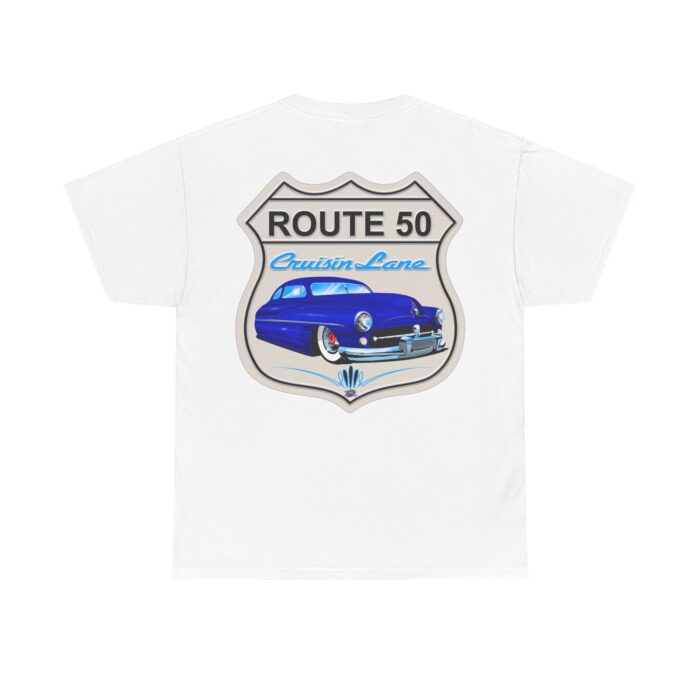 Route 50 Merc -Unisex Heavy Cotton Tee men's womans gift. - Image 2