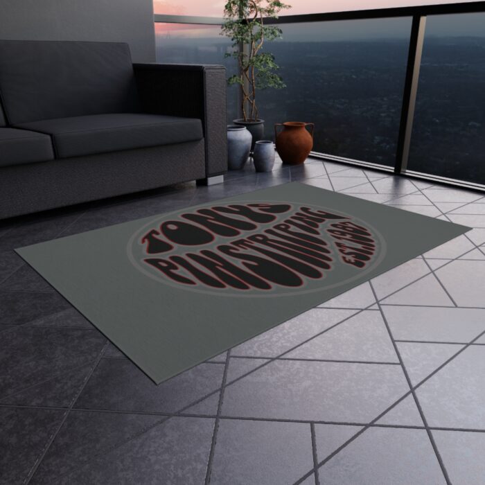 Tonys pinstriping Logo Outdoor Rug - Image 12