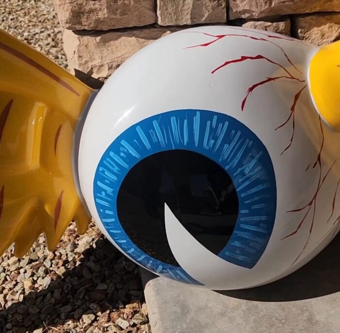 Fiberglass Flying eyeball limited edition wall art - Image 2