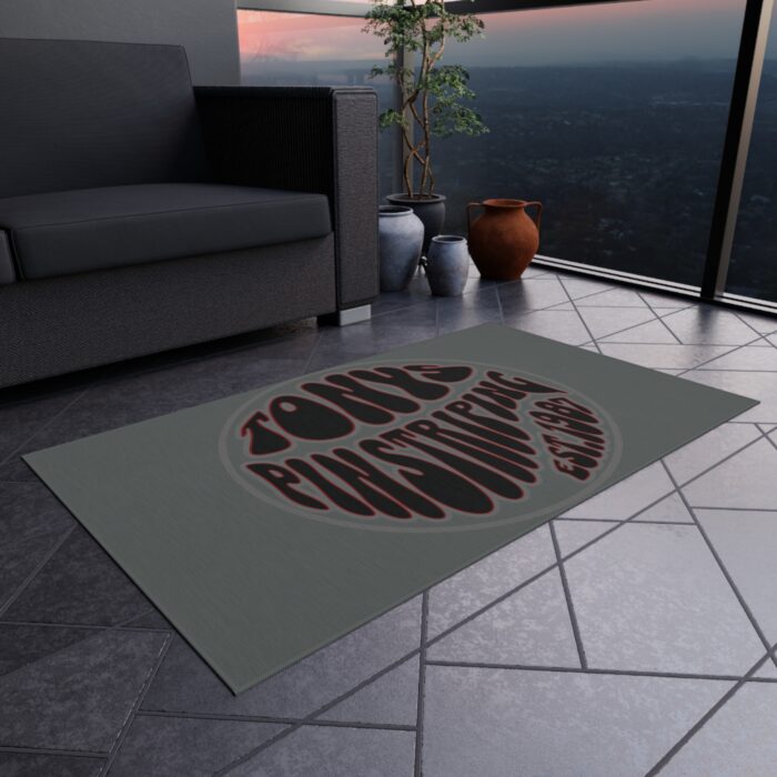 Tonys pinstriping Logo Outdoor Rug - Image 8