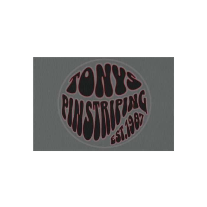 Tonys pinstriping Logo Outdoor Rug - Image 9