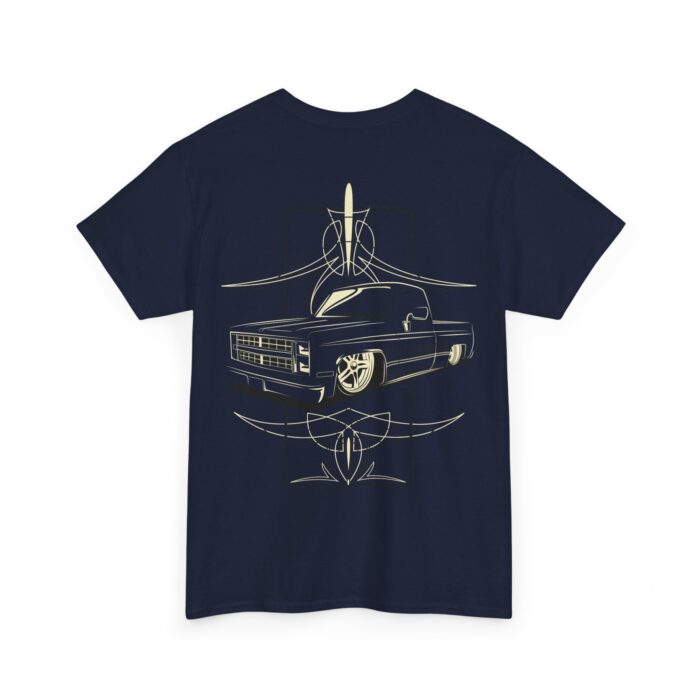 Square Body C10 truck with pinstriping - Unisex Heavy Cotton Tee men's womans gift - Image 20