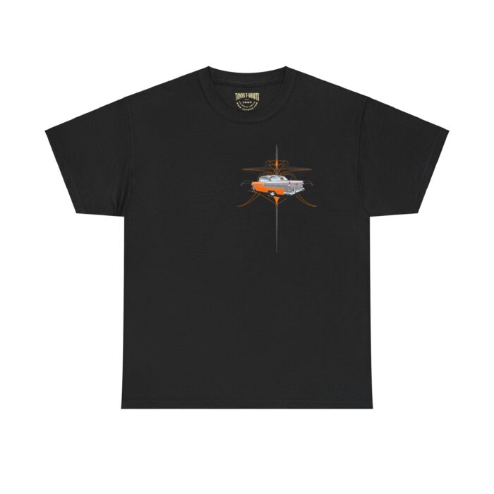 Classic Car Unisex Tee - Orange 55 Chevy with Pinstriping Design - Image 8