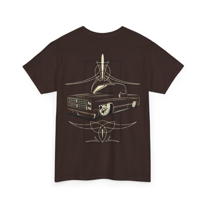 Square Body C10 truck with pinstriping - Unisex Heavy Cotton Tee men's womans gift - Image 8