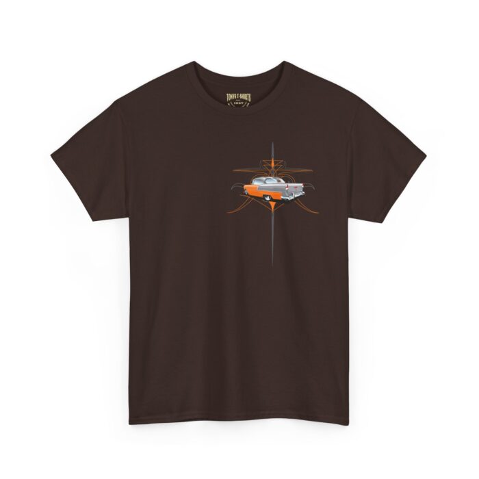 Classic Car Unisex Tee - Orange 55 Chevy with Pinstriping Design - Image 13