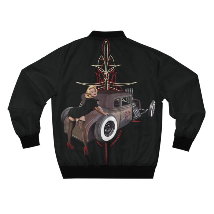 Rat Rod with pinstriping Men's Bomber Jacket (AOP) - Image 2