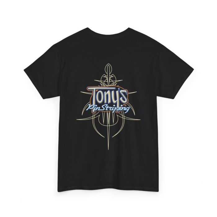 Tonys Logo  with pinstriping - Unisex Heavy Cotton Tee - Image 4