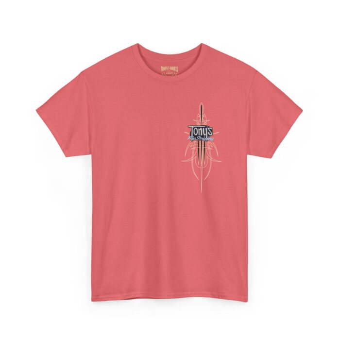 Tonys Logo  with pinstriping - Unisex Heavy Cotton Tee - Image 7