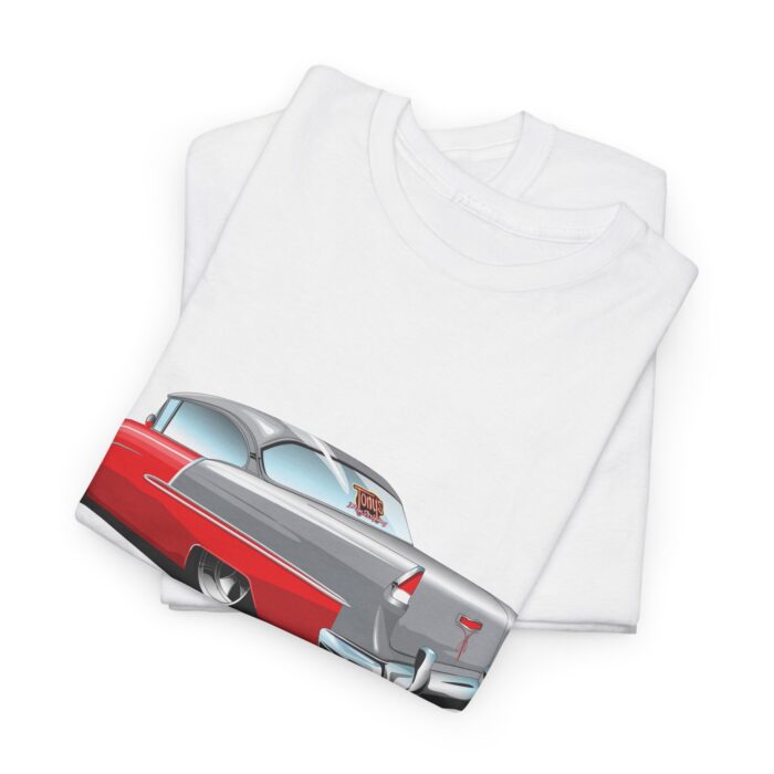 Vintage Car Unisex Tee - 55 Chevy Tonys Design - Image 5