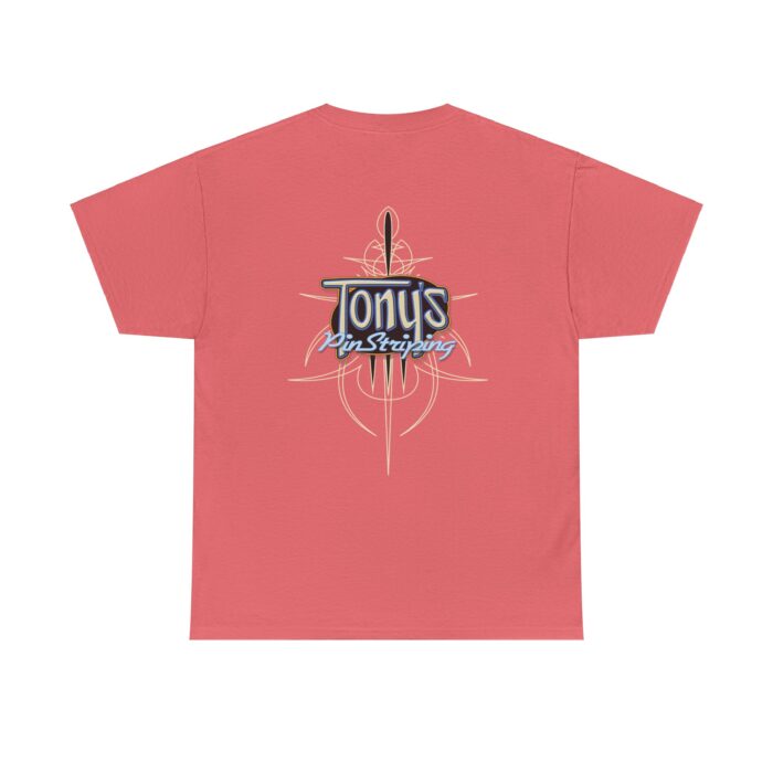 Tonys Logo  with pinstriping - Unisex Heavy Cotton Tee - Image 6