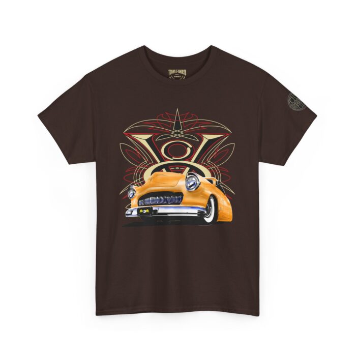 Merc V8 logo with pinstriping - Unisex Heavy Cotton Tee - Image 3