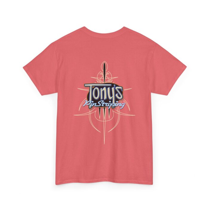 Tonys Logo  with pinstriping - Unisex Heavy Cotton Tee - Image 8